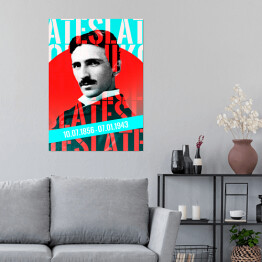 Plakat Tesla - nowoczesna sztuka konceptualna