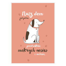 Plakat Pies w obroży - ilustracja