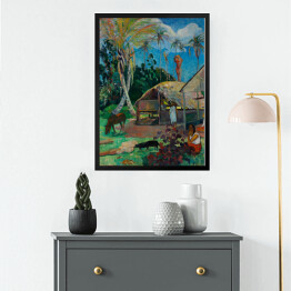 Obraz w ramie Paul Gauguin "Czarne świnie" - reprodukcja