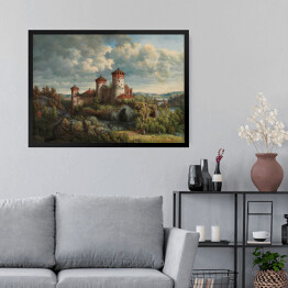 Obraz w ramie Victoria Aberg Krajobraz z zamkiem Reprodukcja obrazu