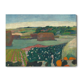 Obraz na płótnie Paul Gauguin "Stogi siana w Bretanii" - reprodukcja