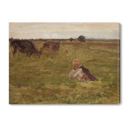 Obraz na płótnie Józef Chełmoński Dzieci Pasterzy Reprodukcja obrazu