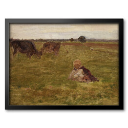 Obraz w ramie Józef Chełmoński Dzieci Pasterzy Reprodukcja obrazu