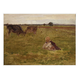 Plakat samoprzylepny Józef Chełmoński Dzieci Pasterzy Reprodukcja obrazu