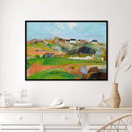 Plakat w ramie Paul Gauguin "Krajobraz w Le Pouldu" - reprodukcja