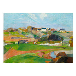 Plakat samoprzylepny Paul Gauguin "Krajobraz w Le Pouldu" - reprodukcja