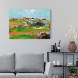 Obraz na płótnie Paul Gauguin "Krajobraz w Le Pouldu" - reprodukcja