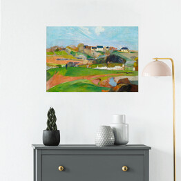 Plakat Paul Gauguin "Krajobraz w Le Pouldu" - reprodukcja