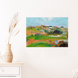 Plakat samoprzylepny Paul Gauguin "Krajobraz w Le Pouldu" - reprodukcja