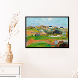 Plakat w ramie Paul Gauguin "Krajobraz w Le Pouldu" - reprodukcja
