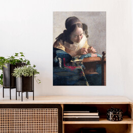 Plakat Jan Vermeer Koronczarka Reprodukcja