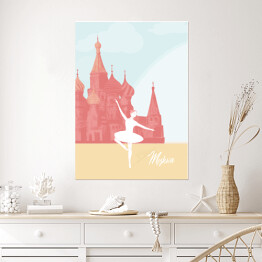 Plakat samoprzylepny Miasta Europy - Moskwa