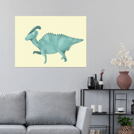 Plakat samoprzylepny Prehistoria - dinozaur Charonozaur
