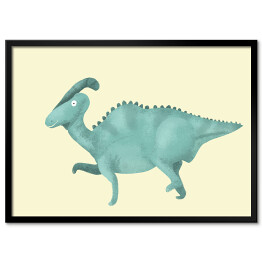 Plakat w ramie Prehistoria - dinozaur Charonozaur