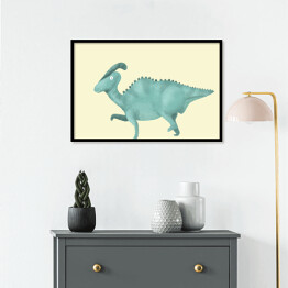 Plakat w ramie Prehistoria - dinozaur Charonozaur