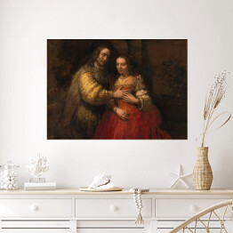 Plakat Rembrandt Żydowska narzeczona. Reprodukcja