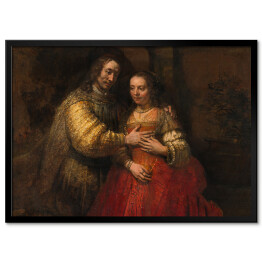 Plakat w ramie Rembrandt Żydowska narzeczona. Reprodukcja