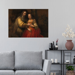Plakat samoprzylepny Rembrandt Żydowska narzeczona. Reprodukcja
