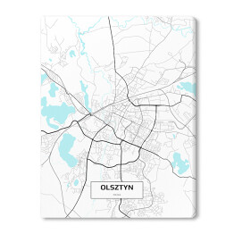 Obraz na płótnie Mapa Olsztyna 