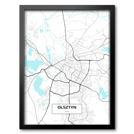 Obraz w ramie Mapa Olsztyna 