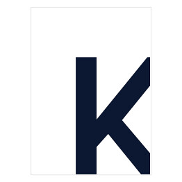 Plakat samoprzylepny Litera K