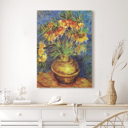 Obraz na płótnie Vincent van Gogh Imperial Fritillaries in a Copper Vase. Reprodukcja obrazu