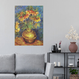 Plakat samoprzylepny Vincent van Gogh Imperial Fritillaries in a Copper Vase. Reprodukcja obrazu