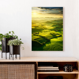 Obraz na płótnie Pejzaż zielone wzgórza Toskanii
