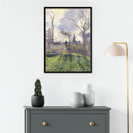 Plakat w ramie Camille Pissarro Dzwonnica Bazincourt. Reprodukcja