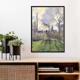 Plakat w ramie Camille Pissarro Dzwonnica Bazincourt. Reprodukcja