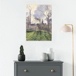 Plakat samoprzylepny Camille Pissarro Dzwonnica Bazincourt. Reprodukcja