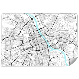 Fototapeta Klasyczna mapa Warszawy