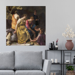 Plakat samoprzylepny Jan Vermeer Toaleta Diany Reprodukcja