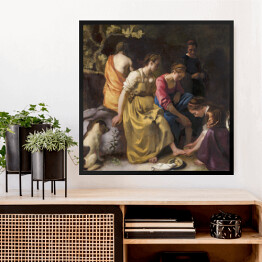 Obraz w ramie Jan Vermeer Toaleta Diany Reprodukcja
