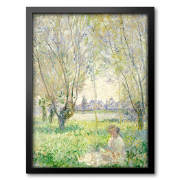 Obraz w ramie Claude Monet Woman Seated under the Willows. Kobieta siedząca pod wierzbą. Reprodukcja obrazu