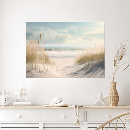 Plakat samoprzylepny Krajobraz piaszczysta plaża