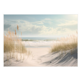Plakat Krajobraz piaszczysta plaża