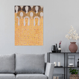 Plakat samoprzylepny Gustav Klimt Beethoven Frieze. Reprodukcja obrazu