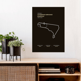 Plakat Autodromo Hermanos Rodriguez - Tory wyścigowe Formuły 1 