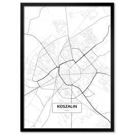 Plakat w ramie Mapa Koszalina 