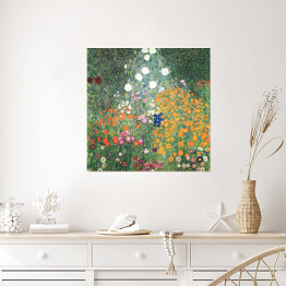 Plakat samoprzylepny Gustav Klimt Flower Garden Reprodukcja obrazu