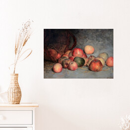 Plakat samoprzylepny Edouard Manet "Martwa natura z jablkami" - reprodukcja