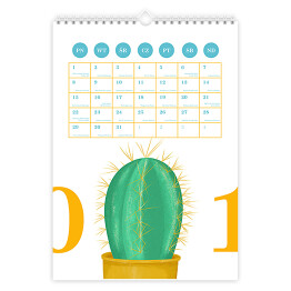 Kalendarz 13-stronicowy Kalendarz z roślinami