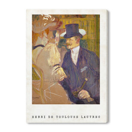 Henri de Toulouse-Lautrec "Anglik w Moulin Rouge" - reprodukcja z napisem. Plakat z passe partout