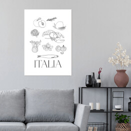 Plakat samoprzylepny Kuchnie świata - włoska kuchnia