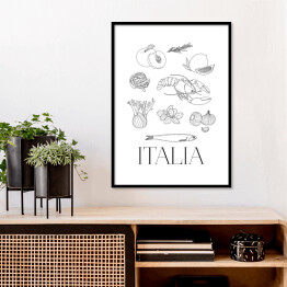 Plakat w ramie Kuchnie świata - włoska kuchnia
