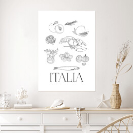 Plakat samoprzylepny Kuchnie świata - włoska kuchnia