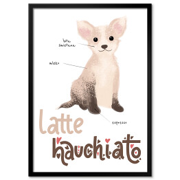 Obraz klasyczny Kawa z psem - latte hauchiato