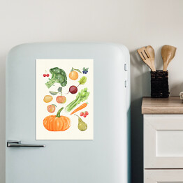 Magnes dekoracyjny Warzywa i owoce - ilustracja