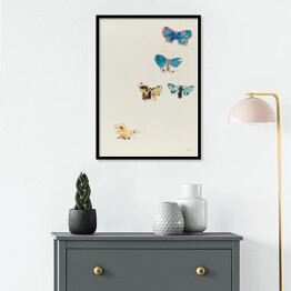 Plakat w ramie Odilon Redon Pięć motyli. Reprodukcja